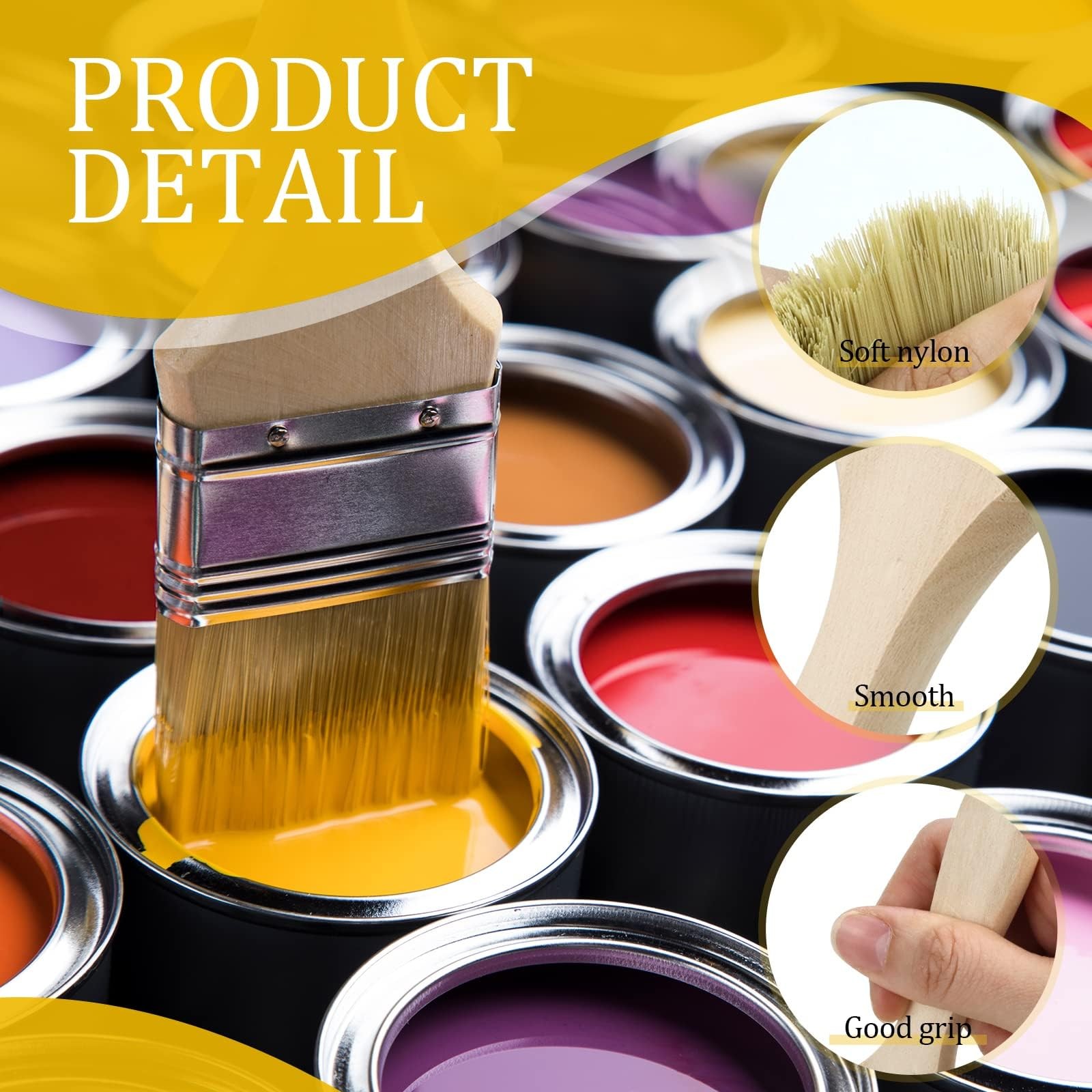UPlama 48 Pack 2 Inch Paint Brushes, All-Purpose Chip Brush Set for Painting,...
