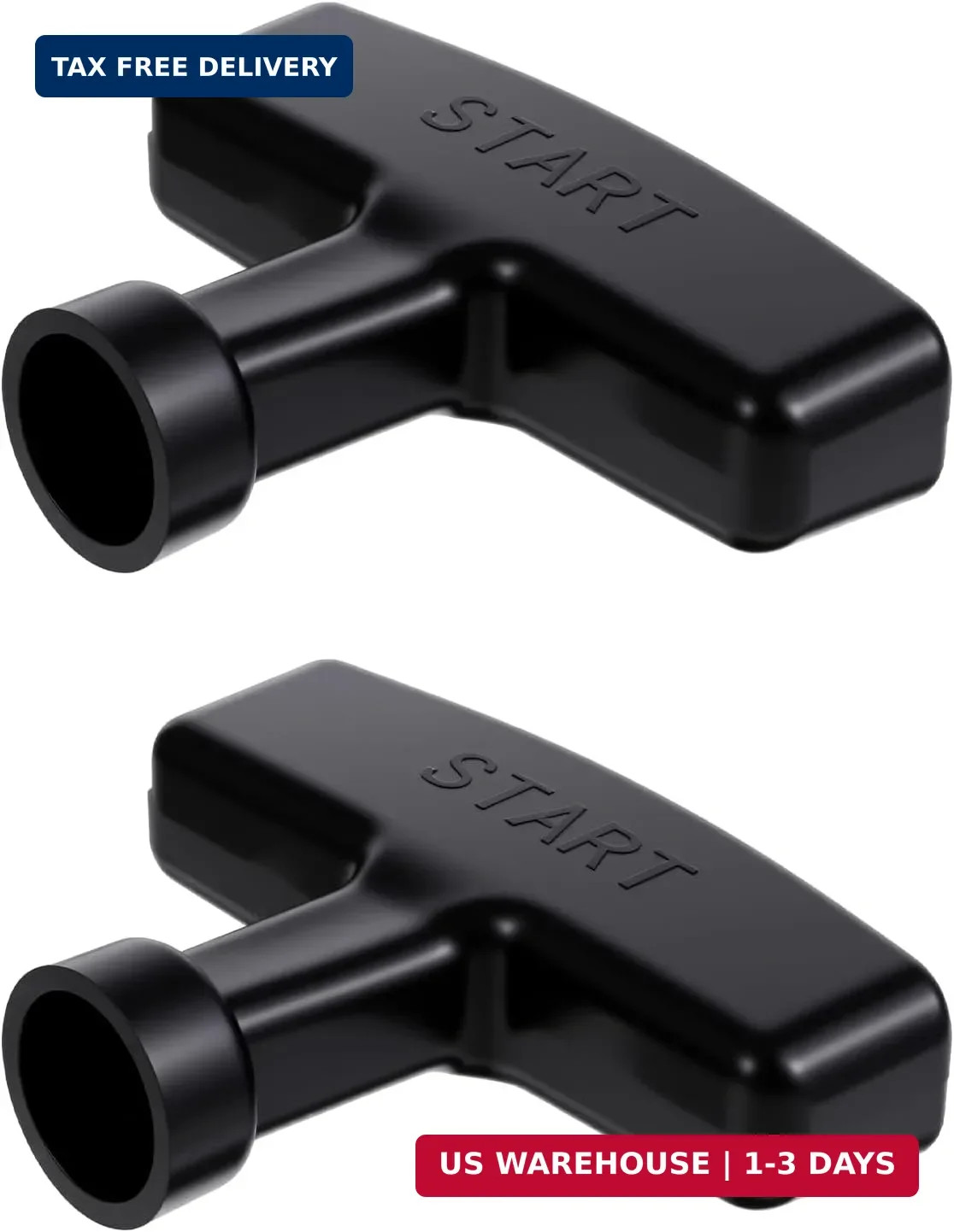 Larrel 2PCS Pull Cord Handle, Gasoline Engine Pull Starter Handle Grip, Replacem