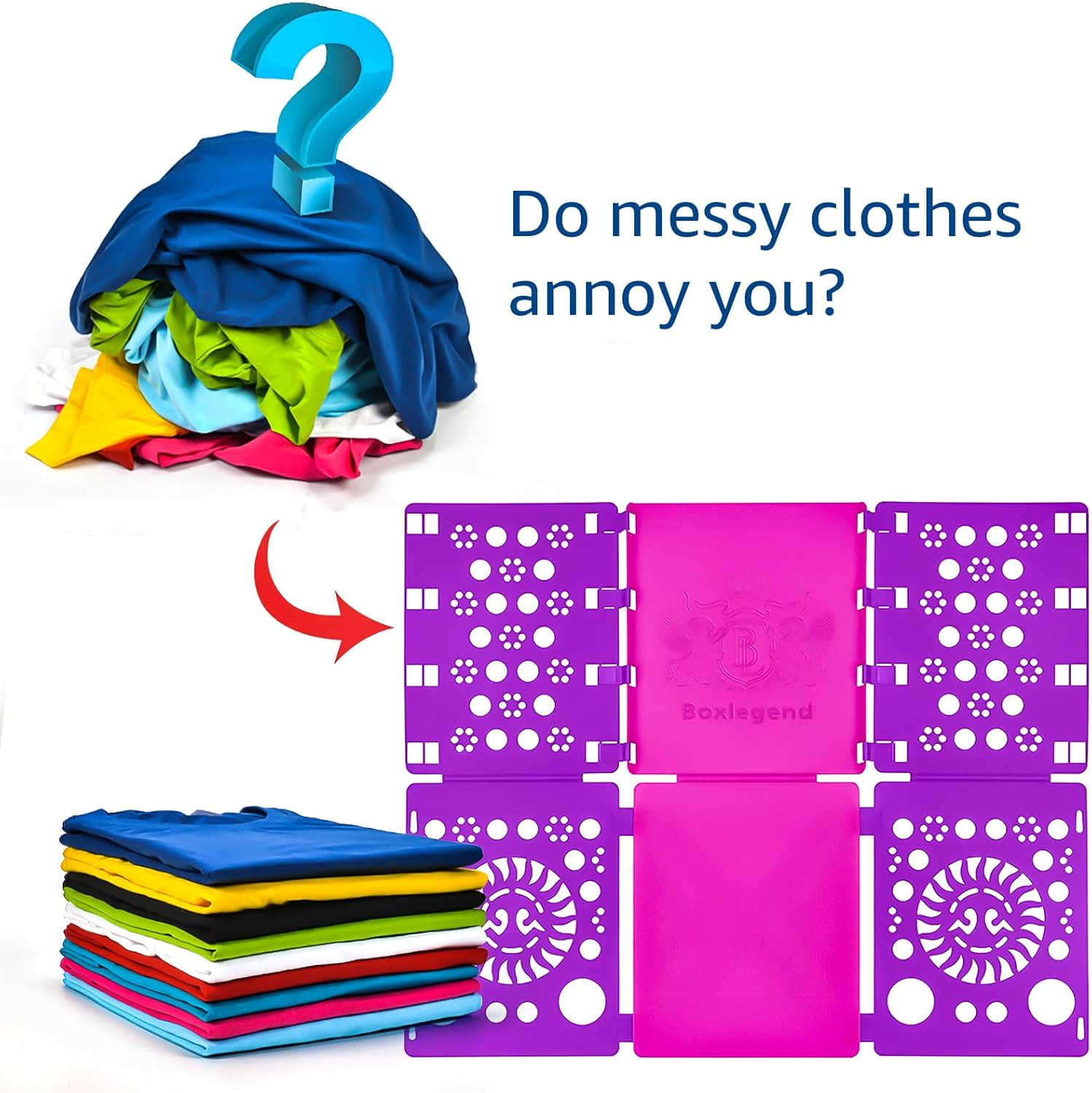 Version 3 Shirt Folding Board t Shirts Clothes Folder Durable Plastic Laundry fo