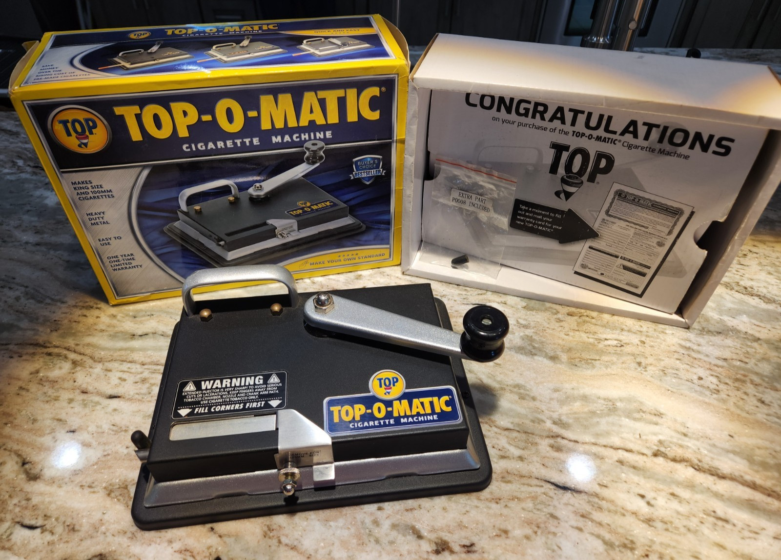 💥 TOP-O- MATIC CIGARETTE ROLLING MACHINE ✨ WORKS W/ KING SIZE & 100MM TUBES