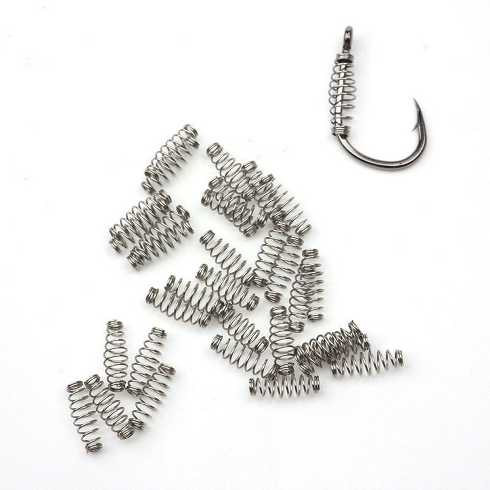 100pc Fish Hook Spring Bait Feeder Lure Trap Accessories Fishbait Feeder Tackles