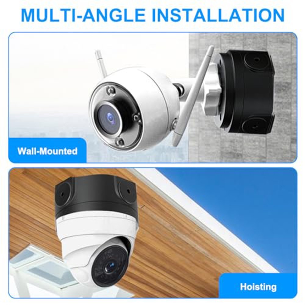 4 Pack Dome Camera Junction Box IP66 Rated Waterproof Mounting Enclosure