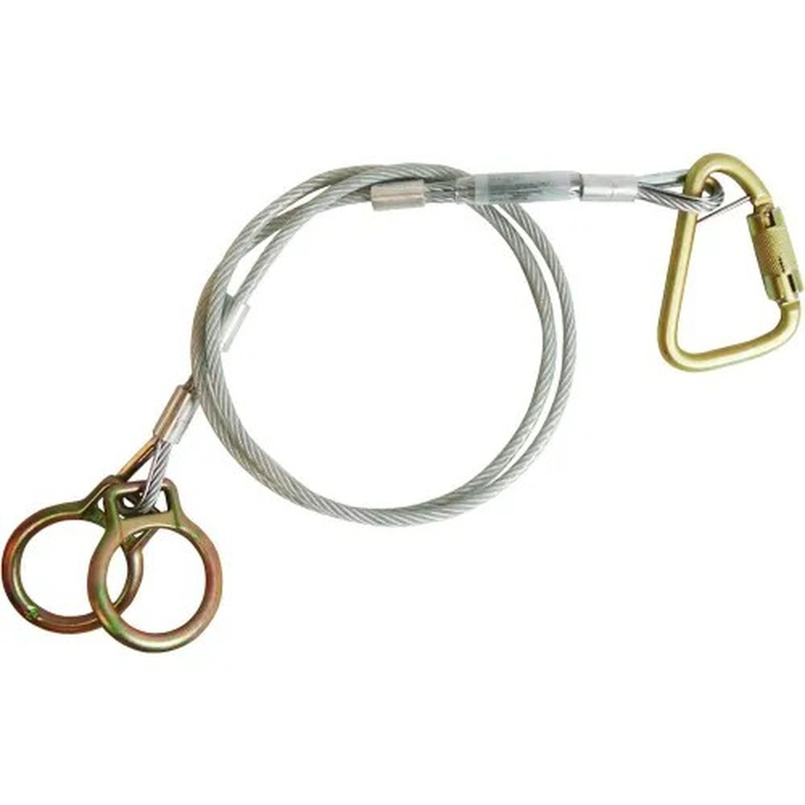 84202D 6' Carabiner Sling Anchor, 2 O-rings and Carabiner, 1/4" Galvanized Cable