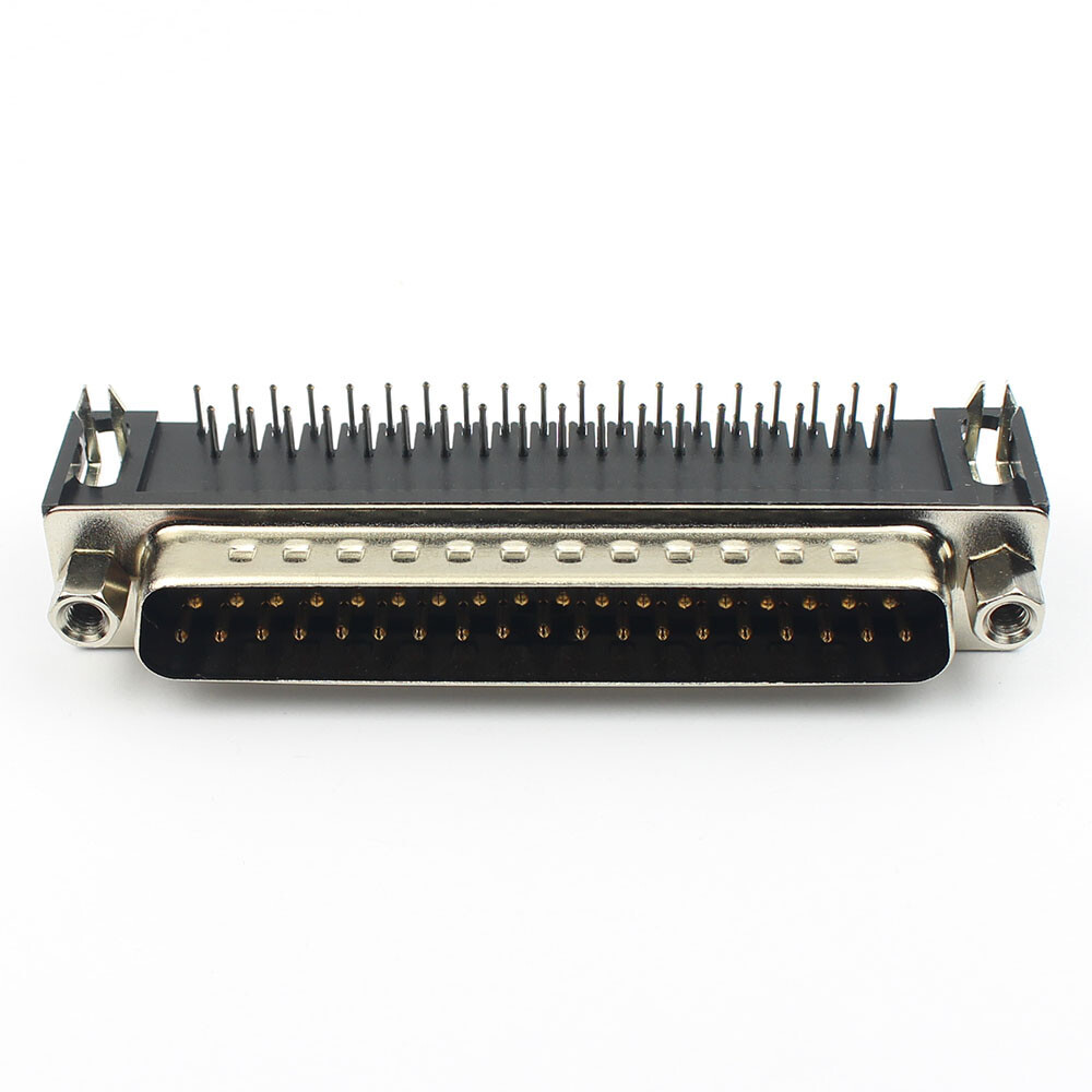 2Pcs D-SUB 37 Pin Male Right Angle PCB Connector Socket Adapter 2 Rows DB37M