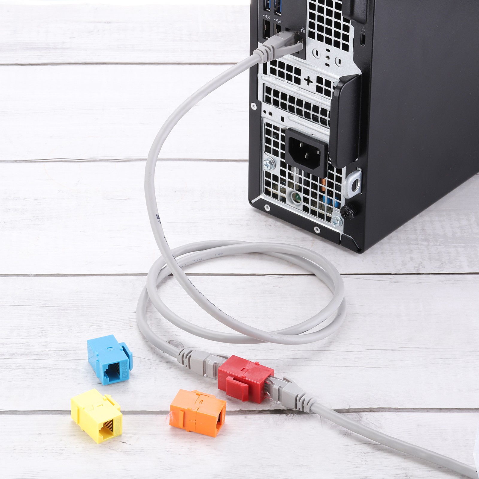 10 Pack RJ45 Ethernet Coupler, Cat6 Coupler for Cat6/Cat5e/Cat5,Orange