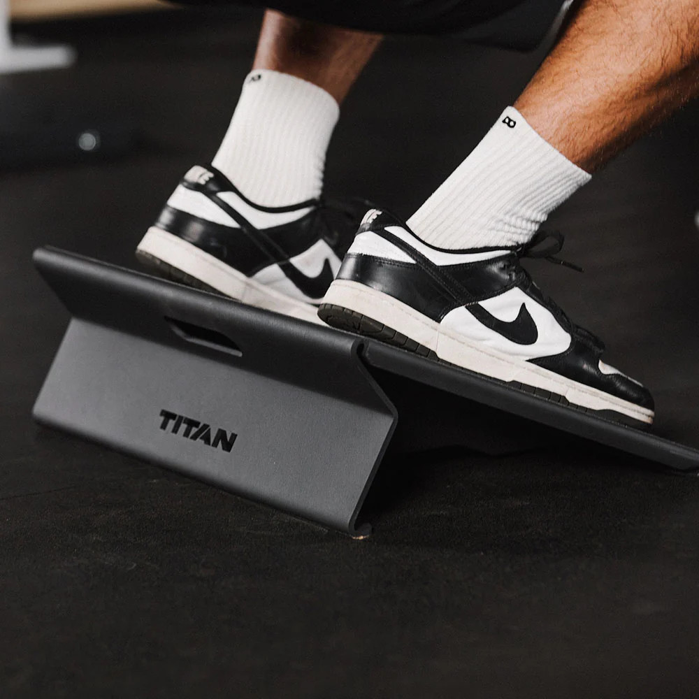 Titan Fitness Squat Wedge, Single 20.5" Wide, 22.5-Degree Incline Slant Board