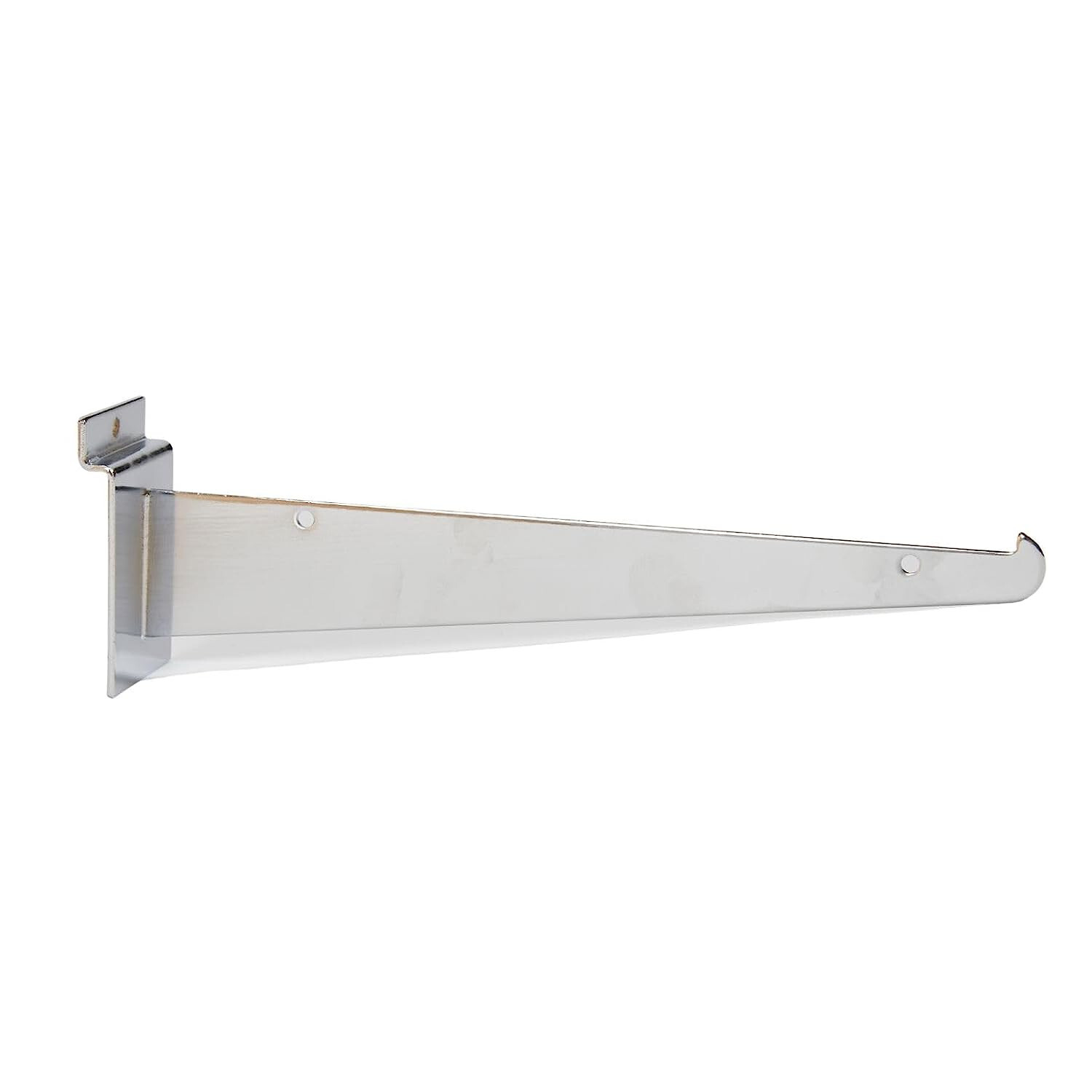 25 Slatwall 8" Knife Shelf Brackets Chrome Lip Retail Shelving Display Bracket