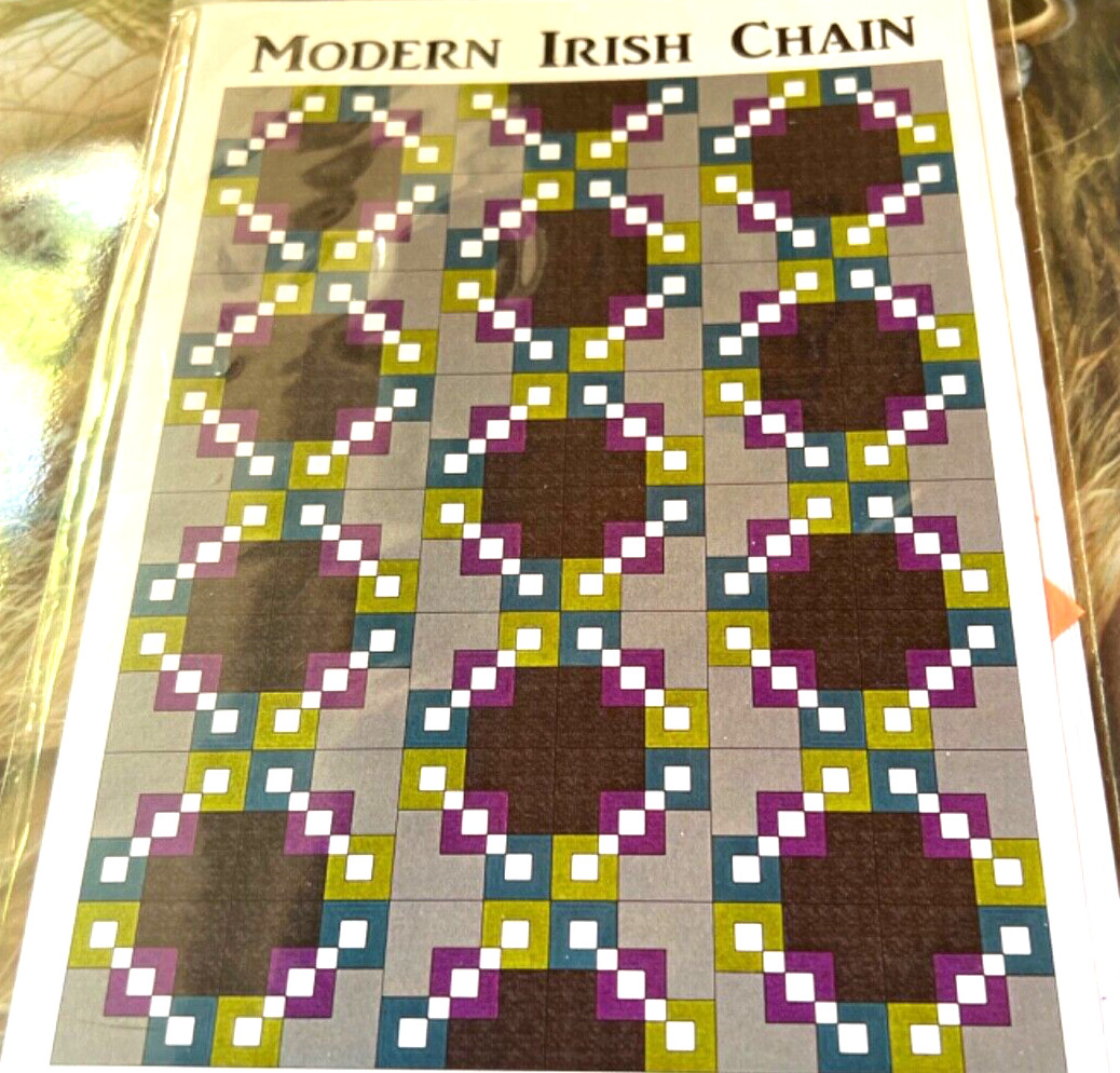 MODERN IRISH CHAIN Heather Kojan Quilt Pattern 72”x 96” 12” Block