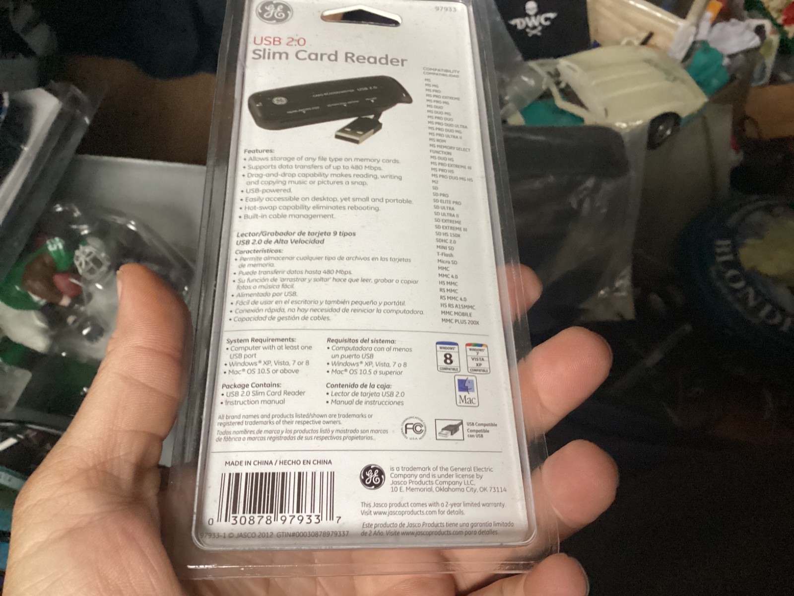 GE 97933 USB 2.0:Sim Card Reader New