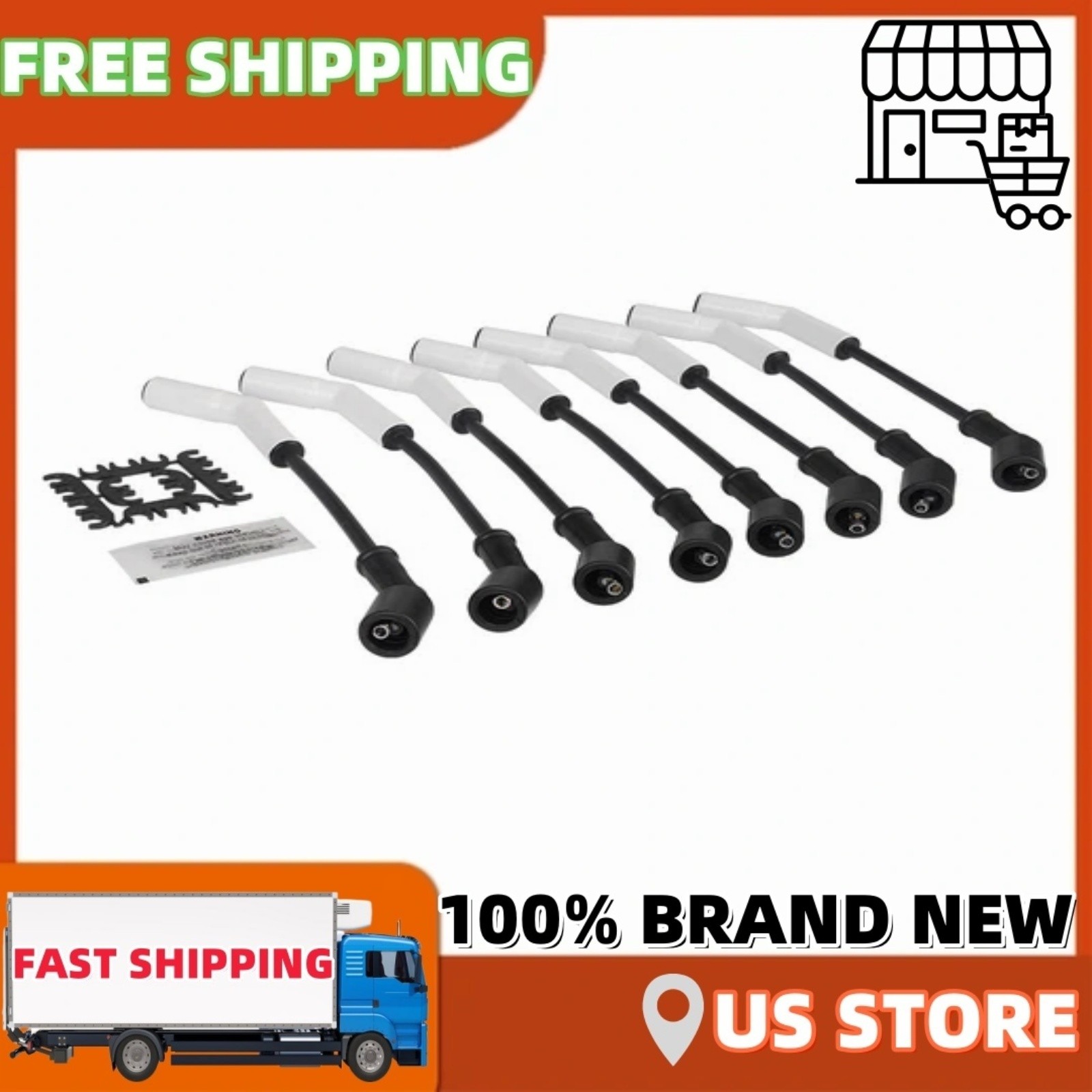 8X 9070C Spark Plug Wire Set Extreme 9000 Ceramic Boot for LS/LT 4.8L 5.3L 6L⬆️