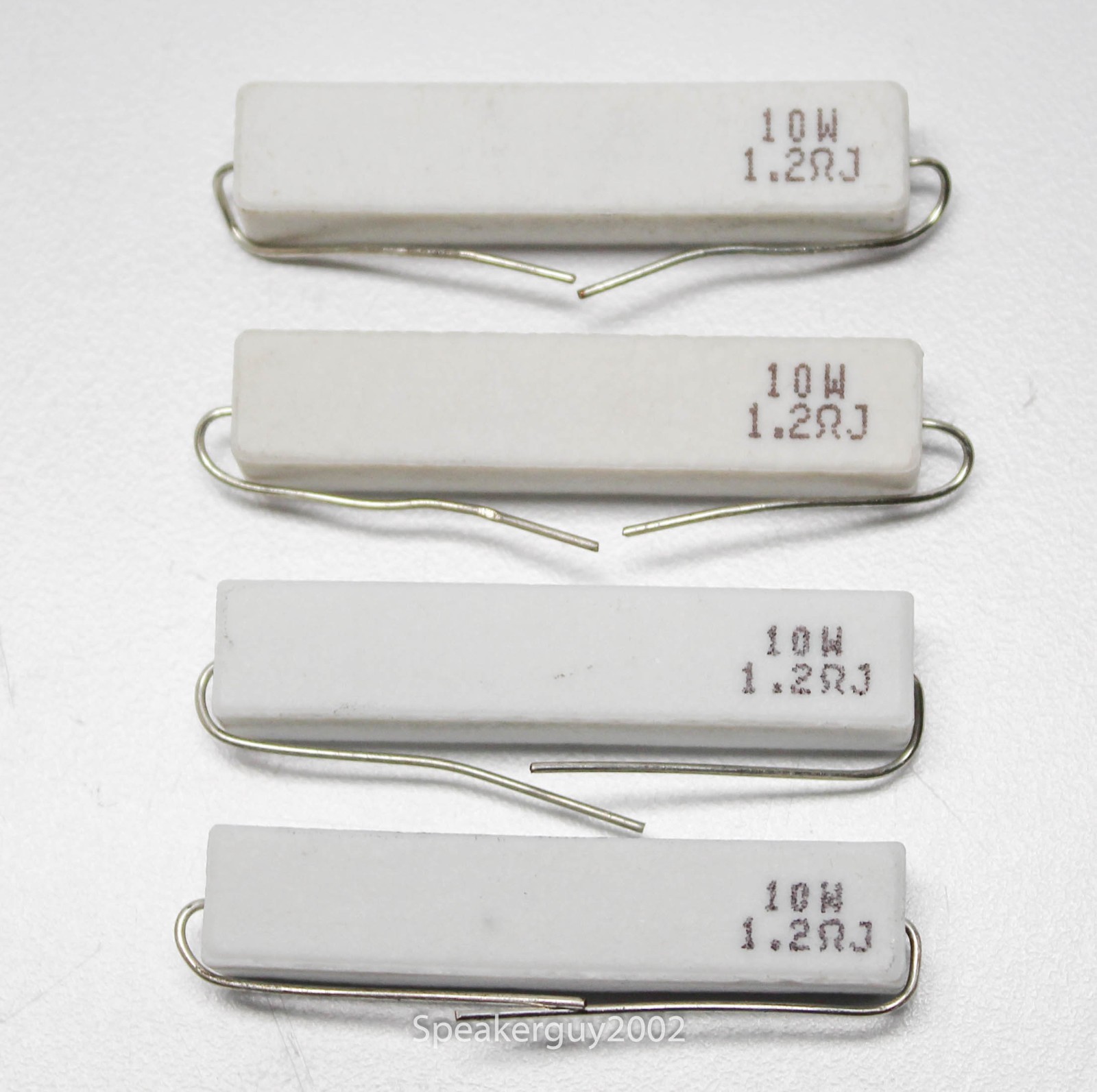 4 - Wire-Wound Ceramic Resistors / 1.2 Ohm 10W 5%