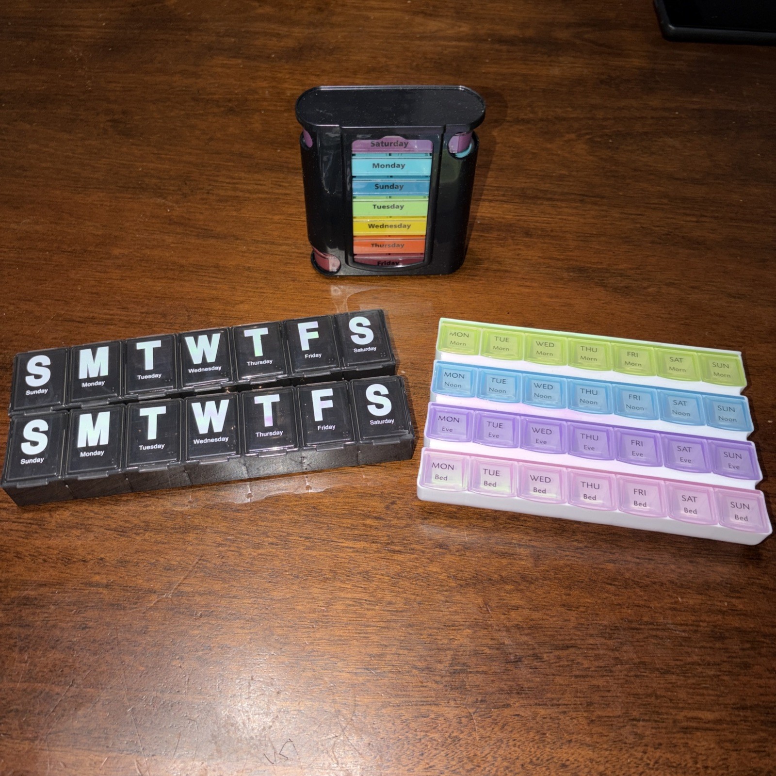 Lot Of 4 Pill Organizers Weekly Monthly