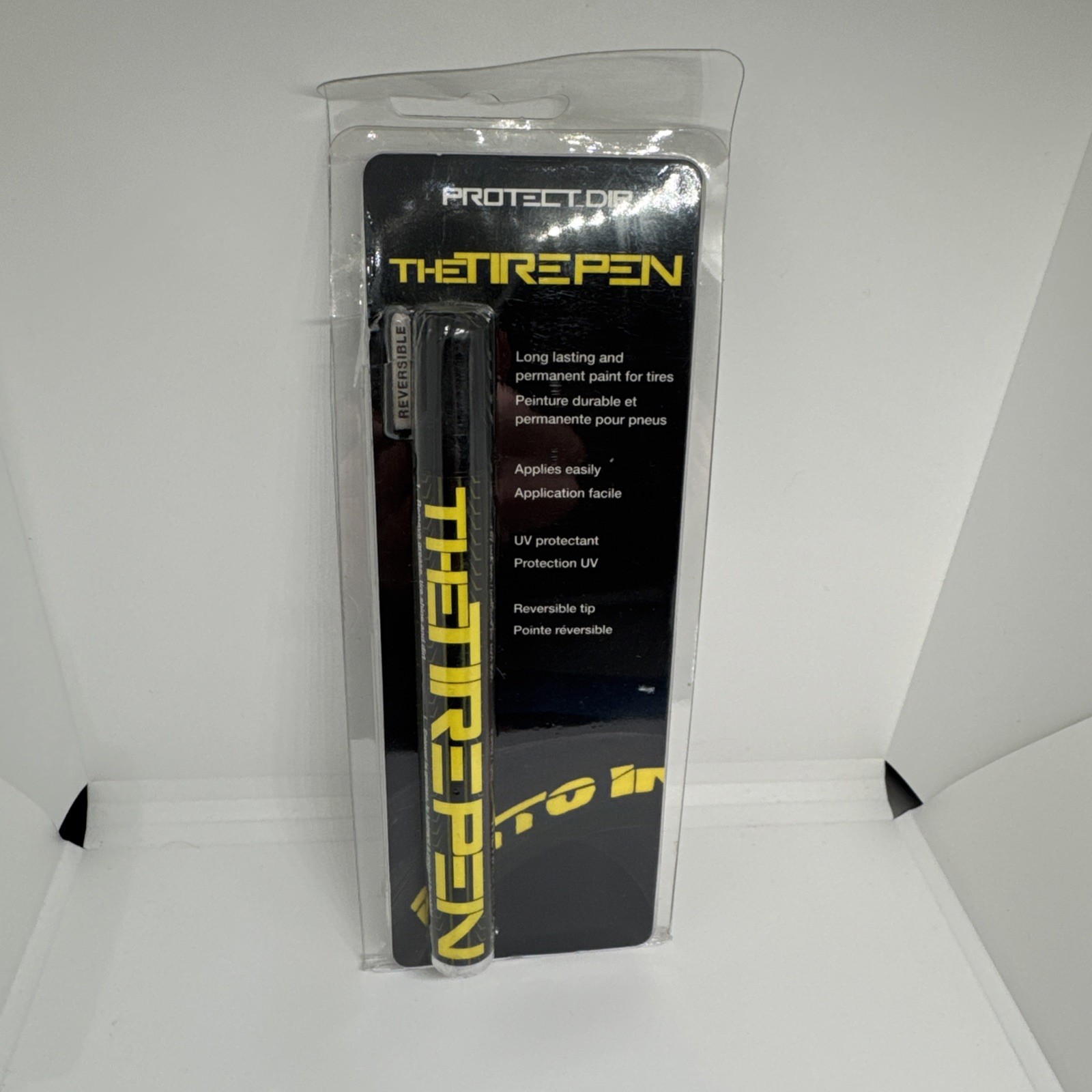 NEW PROTECT_DIP THE TIRE PEN Thetirepen Applies Easily Reversible Tip Yellow