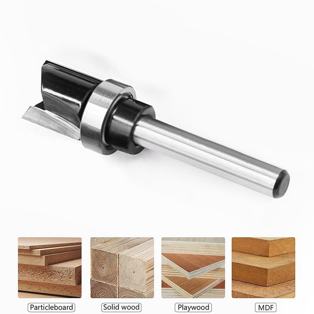 Flush Trim Router Bit with Bearing for Durable Wood Cutting Performance