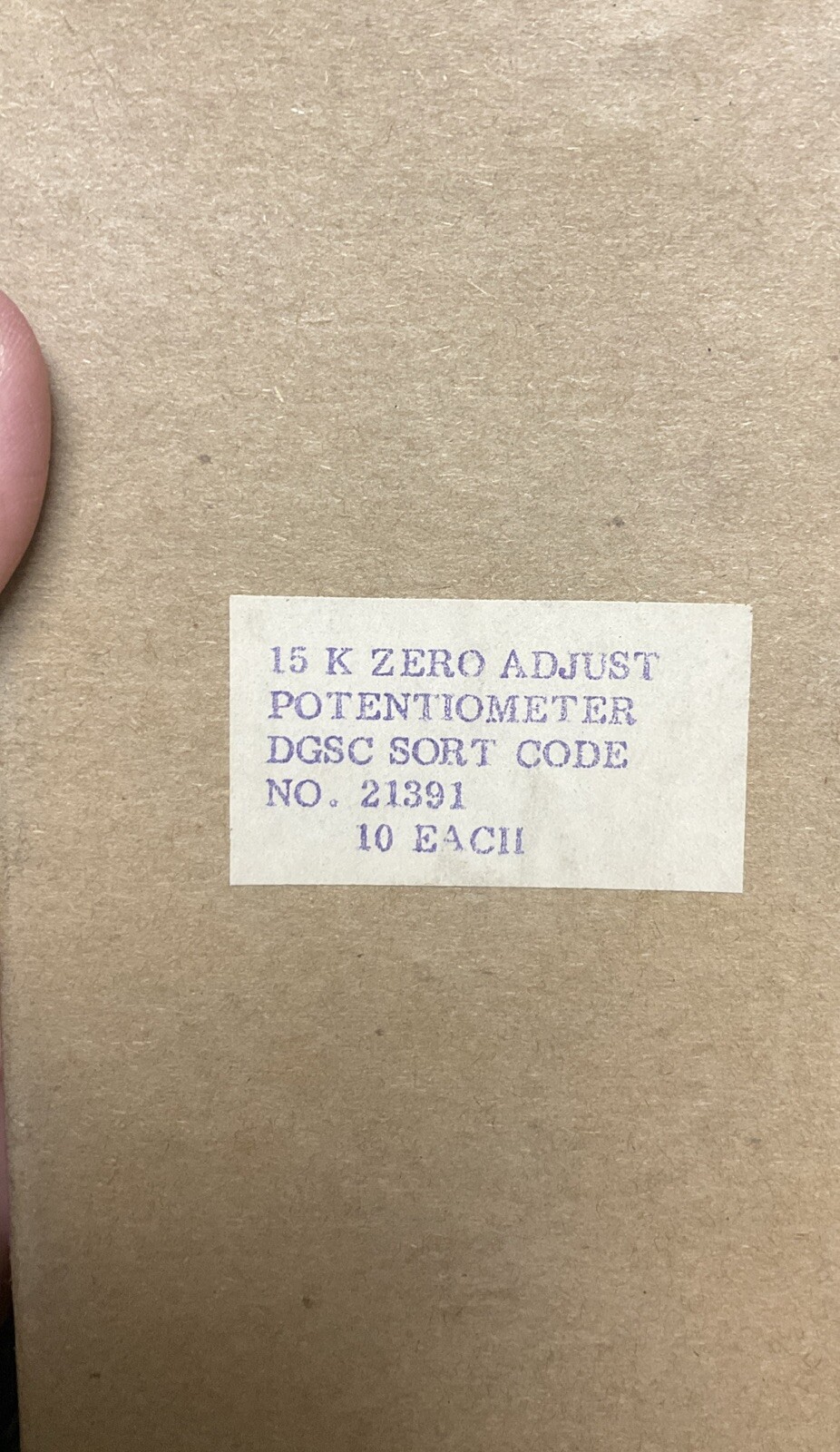 Box of 10 15 K Zero Adjust Potentiometers DGSC Sort Code 21391 Victoreen