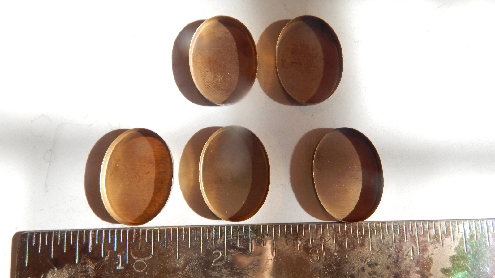 10 VINTAGE BRASS 25X18MM  CUP SETTINGS