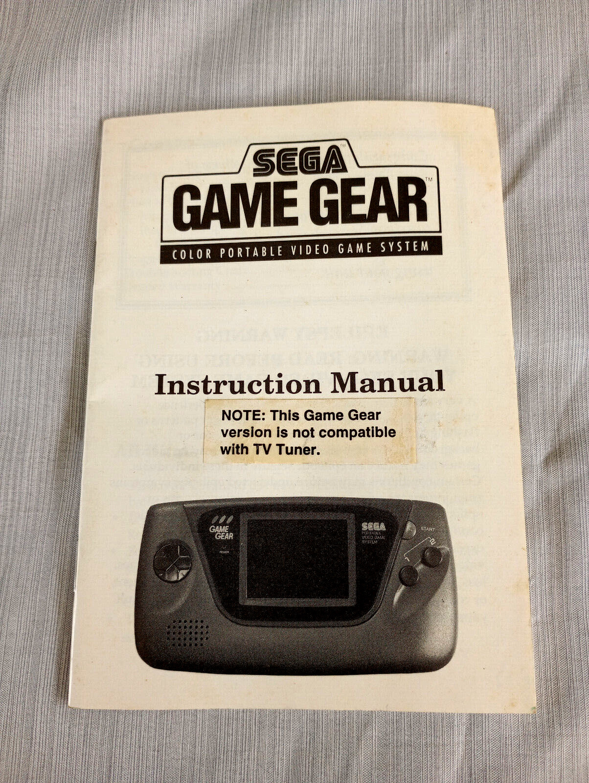 Sega Game Gear OEM Manual