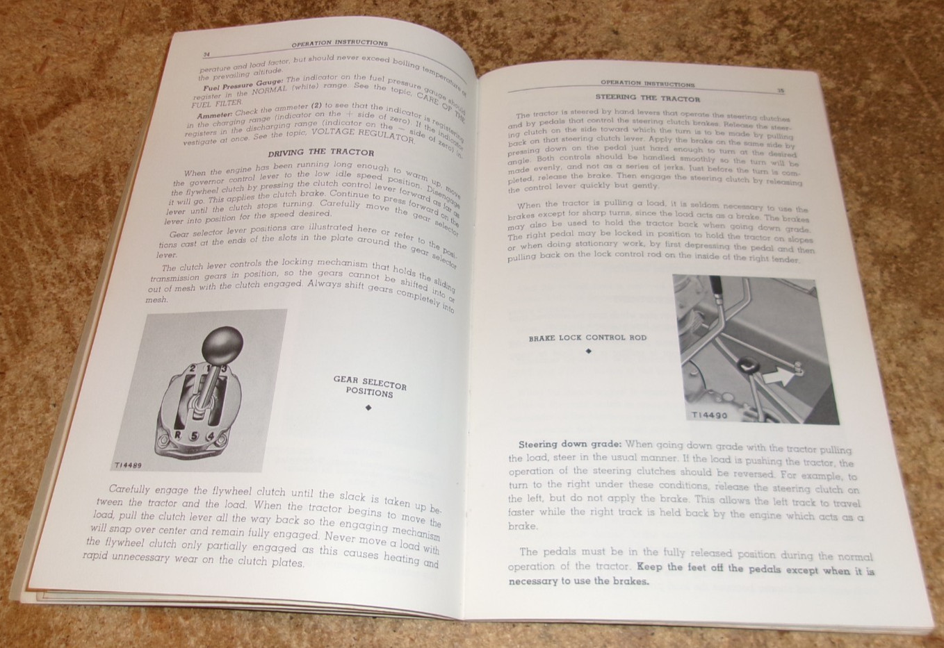 vintage CAT D2 tractor operators instructions in good shape used