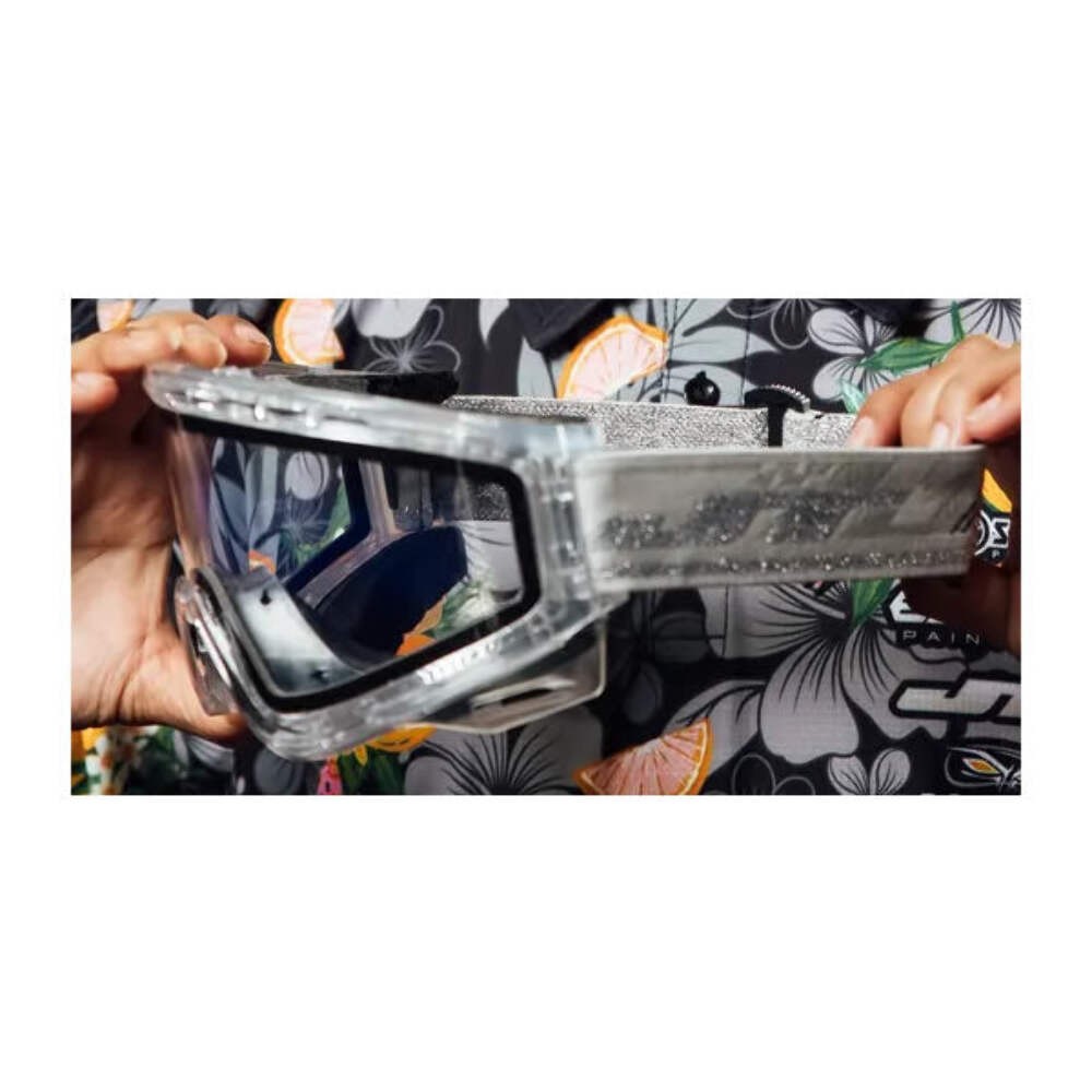 JT QLS Complete Goggle Frame - Ice Clear w/Clear Lens