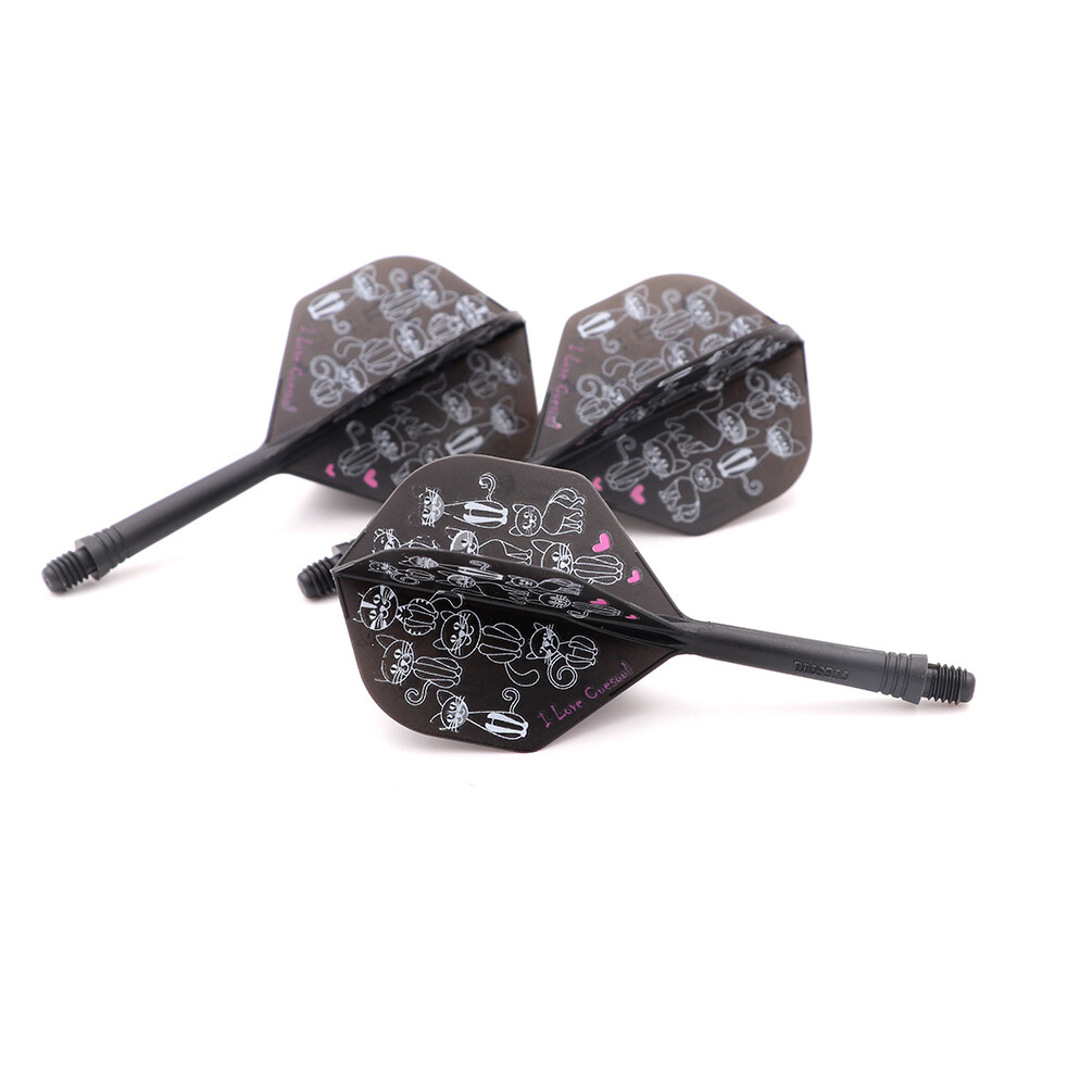 CUESOUL Rost Integrated Dart Shaft and Dart Flights Standard Shape Print,M-28mm