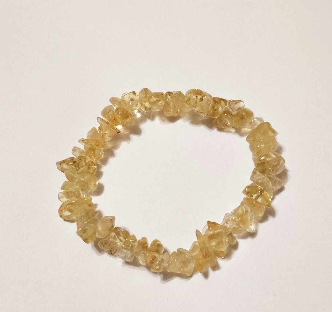 Citrine Gemstone Chip Bracelet – Manifestation, Abundance & Positive Energy
