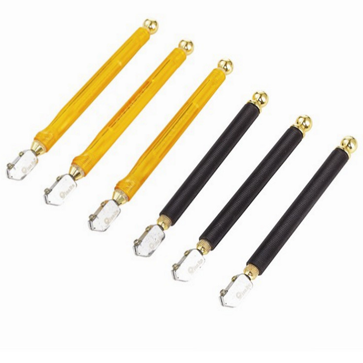 Diamond Antislip Handle Steel Blade Oil Feed Glass Cutter Cutting Tools