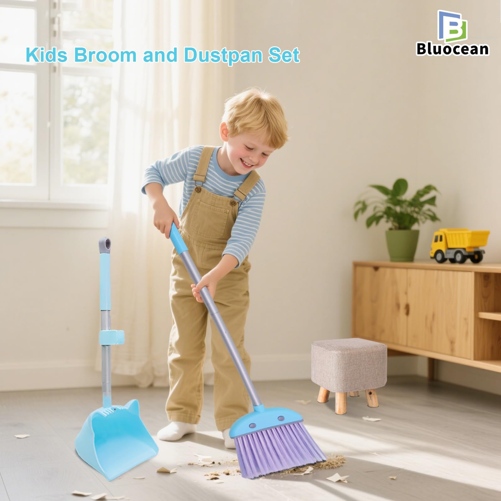 28'' Kids Mini Broom Dustpan Set - Toddler Cleaning Toy Toddler Household Helper