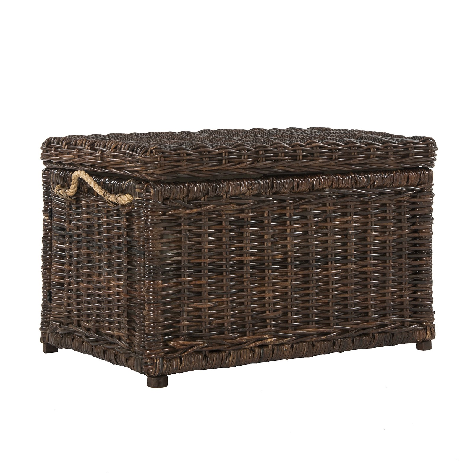 HPM9003A Jacob 30" Wicker Storage Trunk, Collapsible for flat storage, Rattan...
