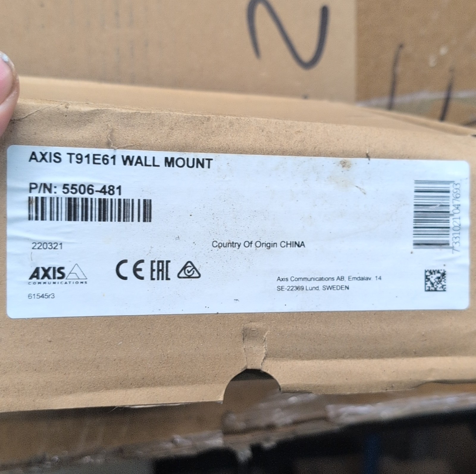 Axis T91E61 Wall Mount 5506-481 Security Camera Bracket Wall Mounted