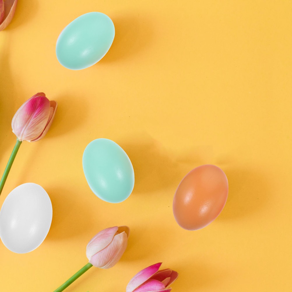 3 Pcs Egg Decors Unfinished Artificial Eggs for Craft Decorating Toy