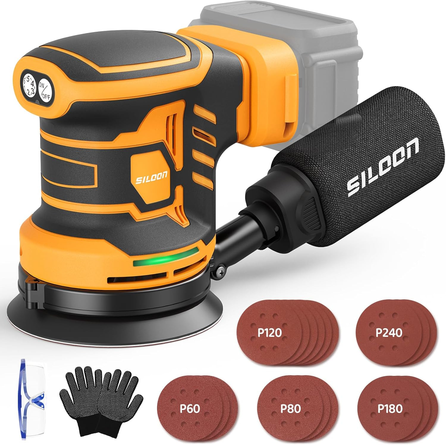 Cordless Random Orbital Sander Compatible for Dew 20V Max, 5-Inch Brushless Orbi