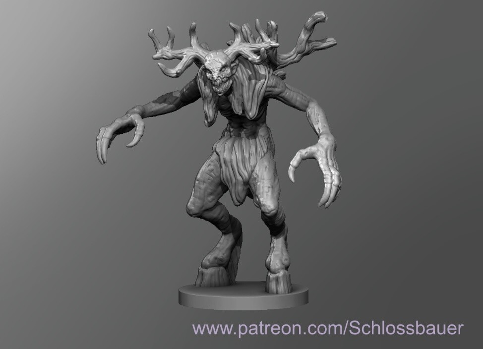 Wendigo Cryptid Monster Manual 28mm Scale D&D Tabletop Miniature SB