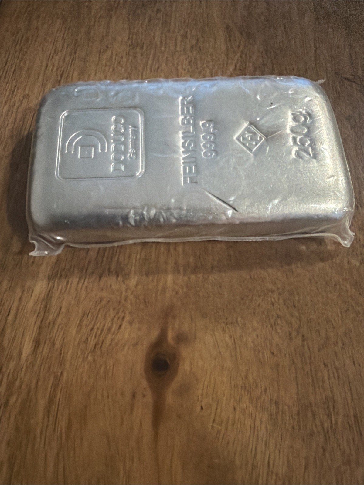 250g Doduco/LEV 9999 Germany Poured ‘Loaf’ Silver Bar (Geiger Edelmetalle) Rare