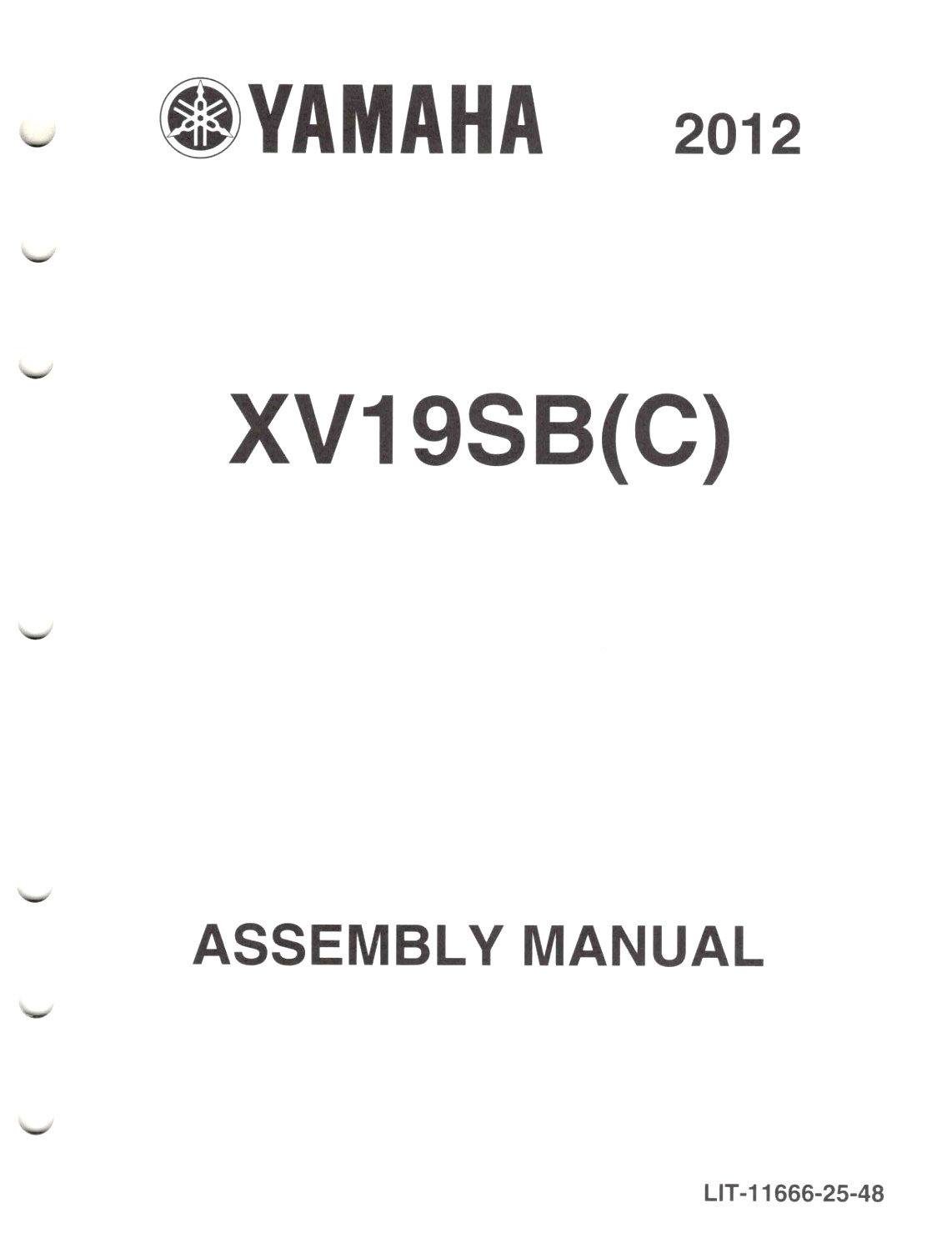 OEM Genuine Yamaha New Bike Set-Up/Service/Assembly Manual 2012 Roadliner S