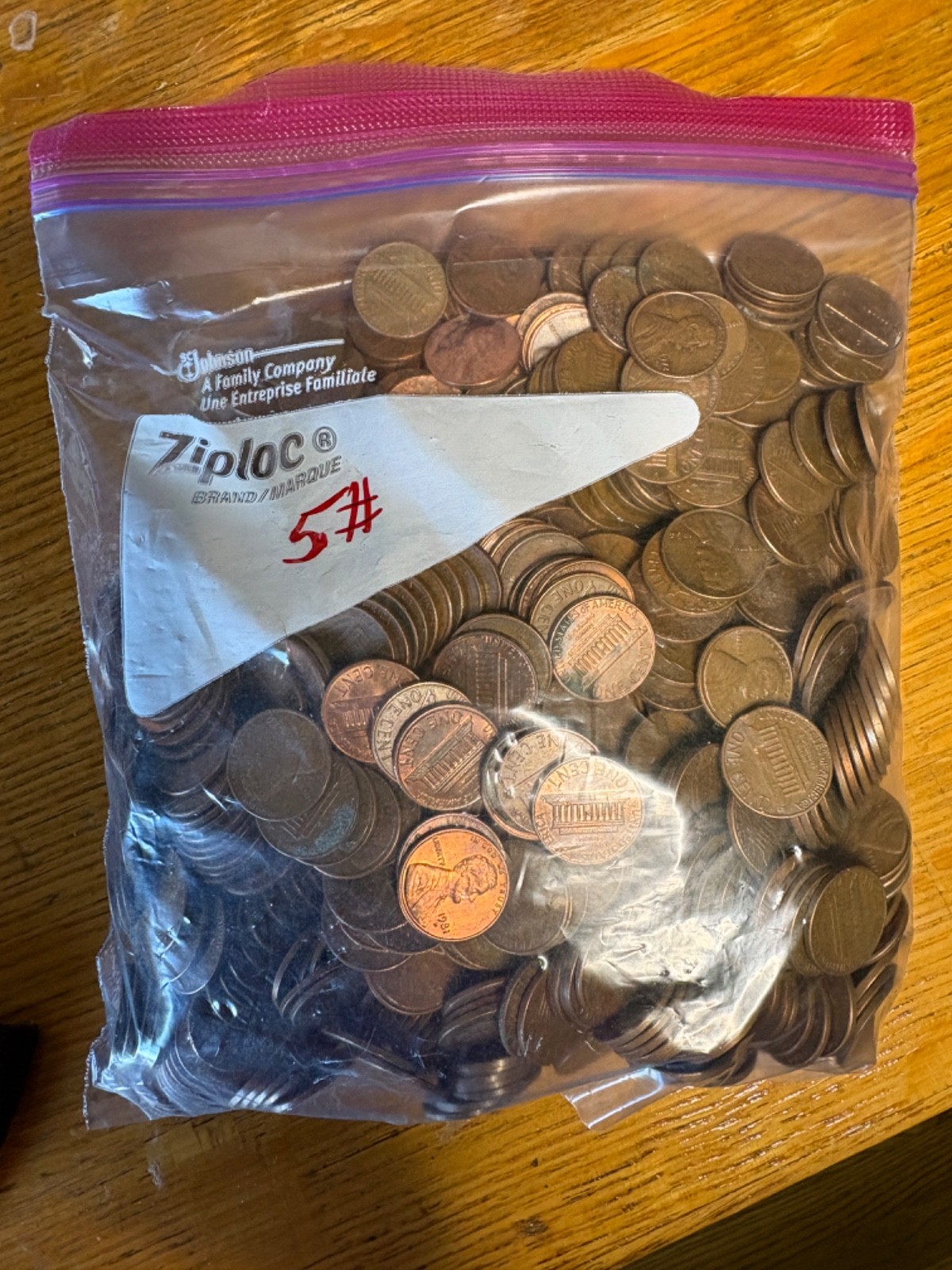 Bulk Lot 5 lb Lincoln Cents Pennies 95% copper 1959-1982