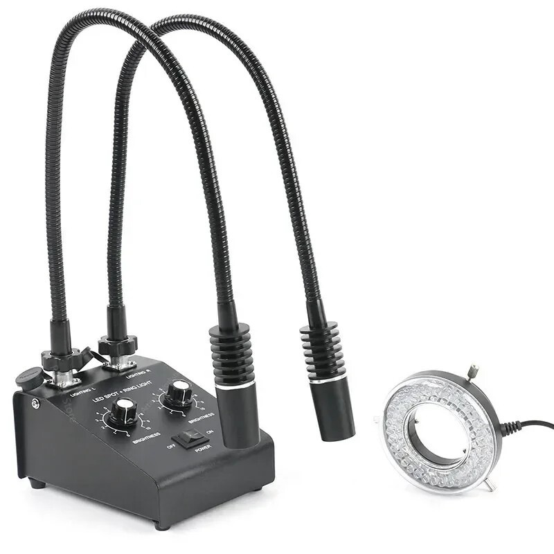 Gooseneck Light Body Microscope Twin Light Illumination LED Cold Light Source