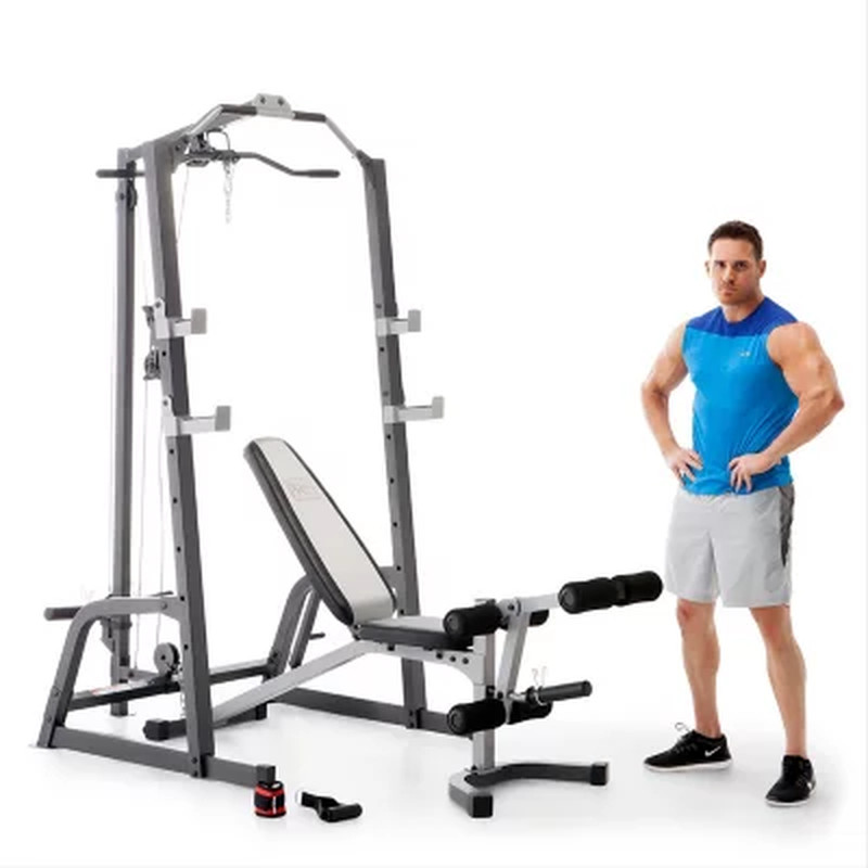 Deluxe Cage System with Weight Lifting Bench