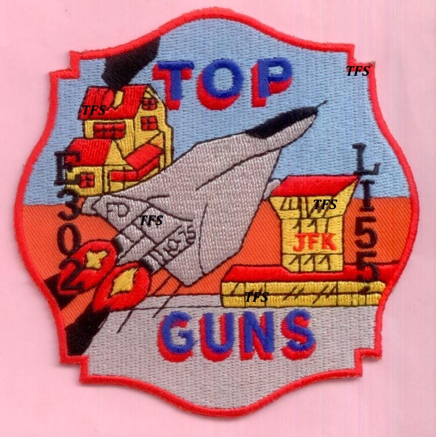 New York City Fire Dept Engine 302 Ladder 155 Patch Top Guns