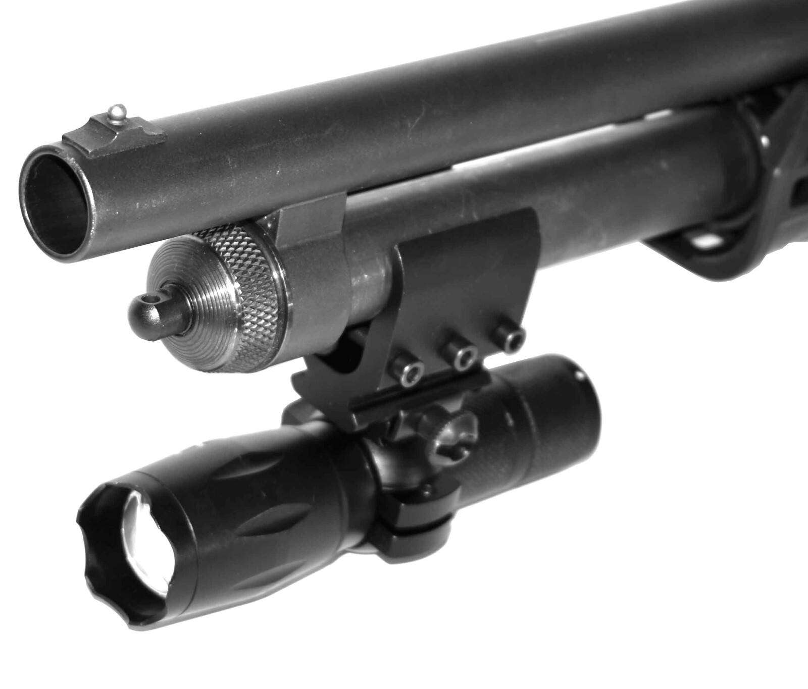 Trinity hunting flashlight 1000 lumen with mount kit for Mossberg 500 20 gauge.