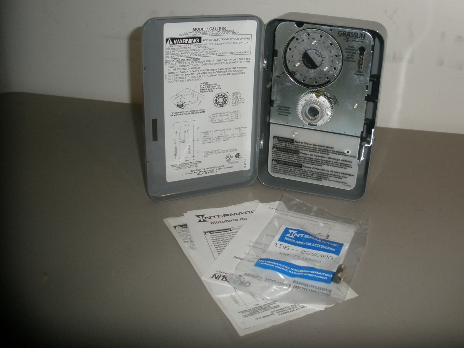 INTERMATIC G8000 SERIES MECHANICAL DEFROST TIMER