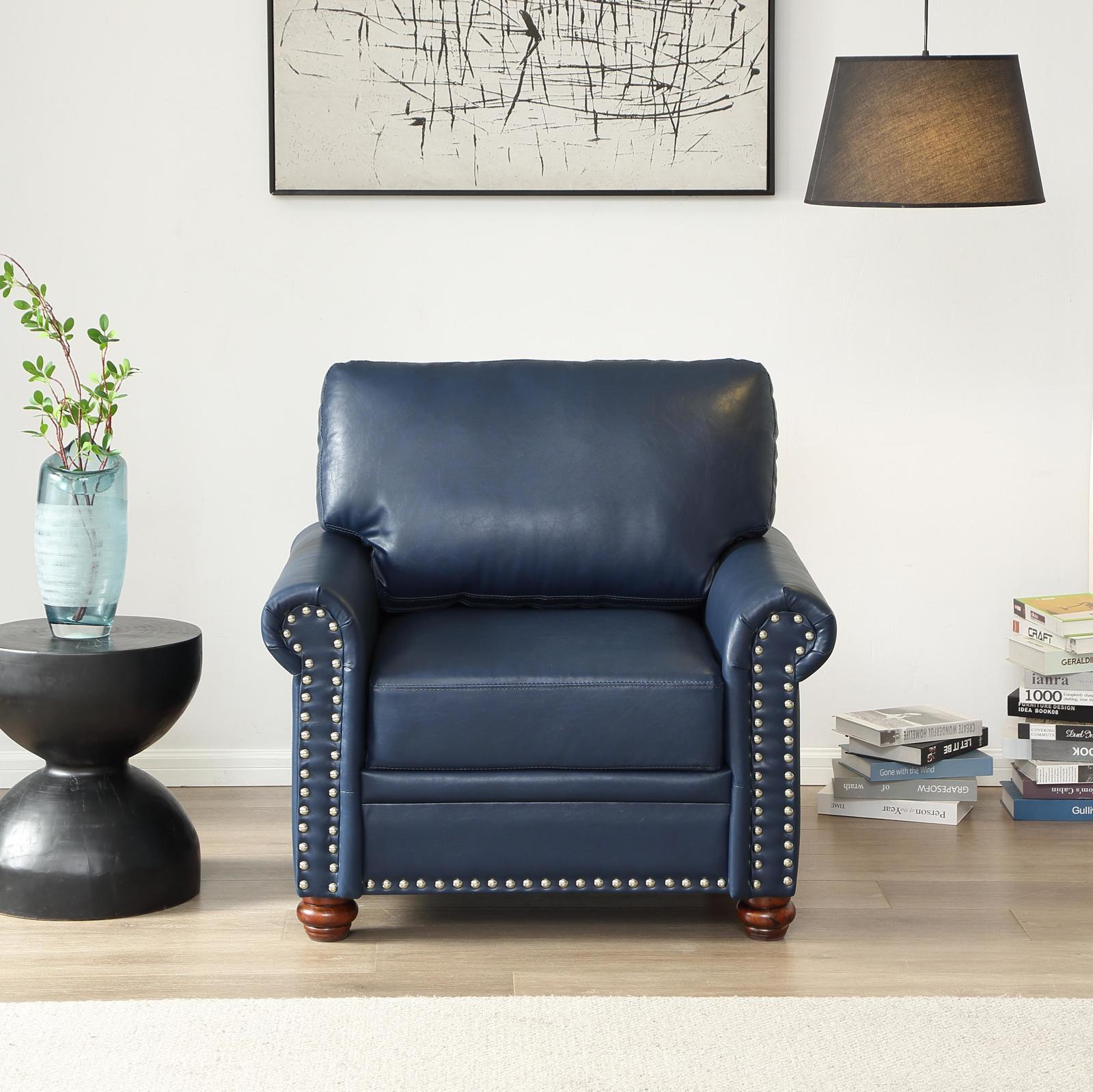 High Elastic Sponges&High Quality Smooth PU Leather Sofa Single Seat Chair
