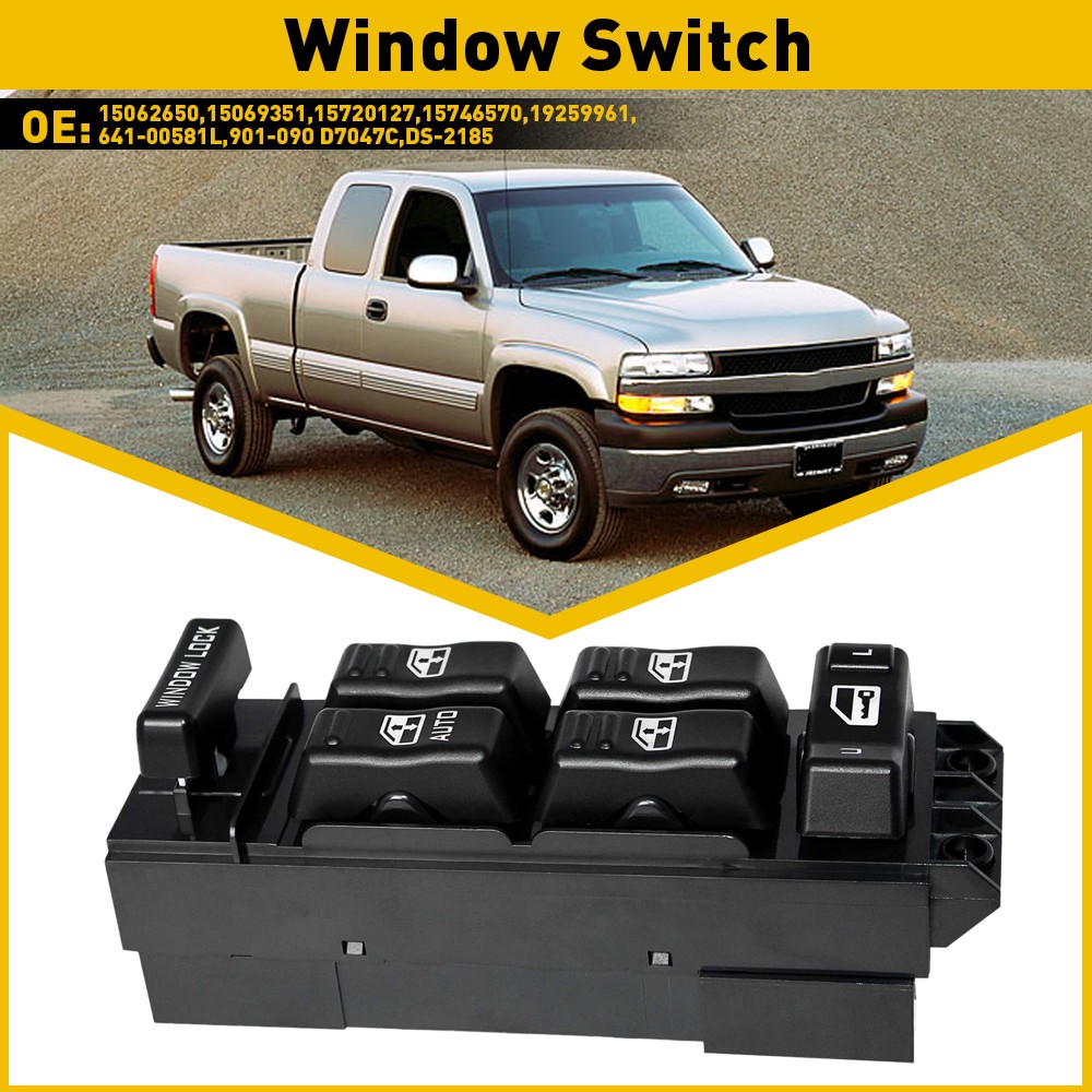 Driver Side Master AUTO Power Window Switch For 2000-2002 Silverado Chevrolet