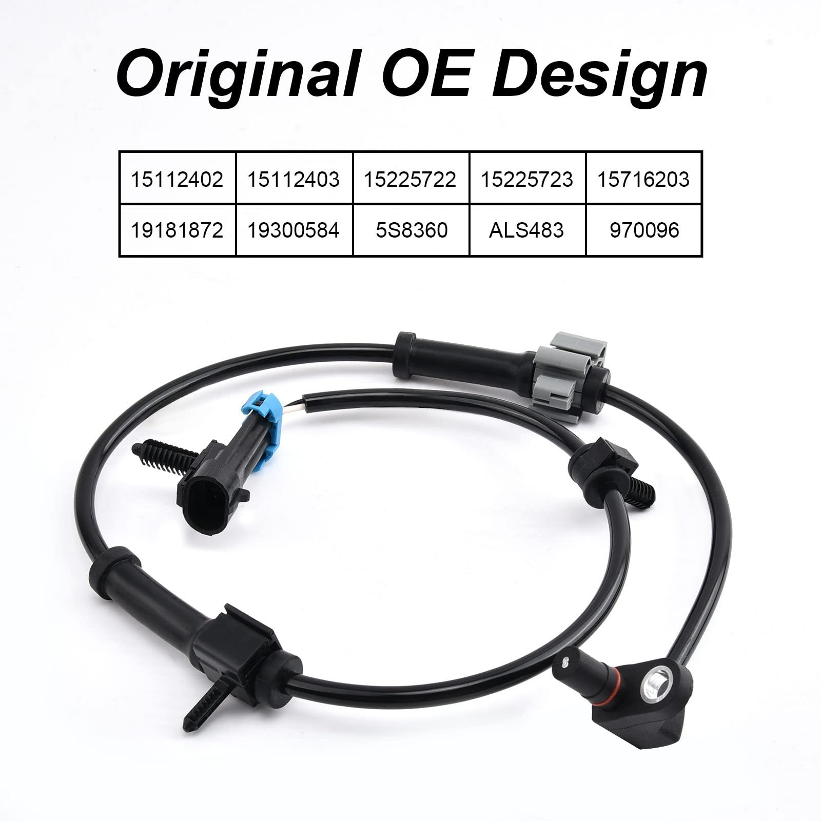 970-011 ABS Wheel Speed Sensor Front Left Right for Chevy Silverado/Express/S...