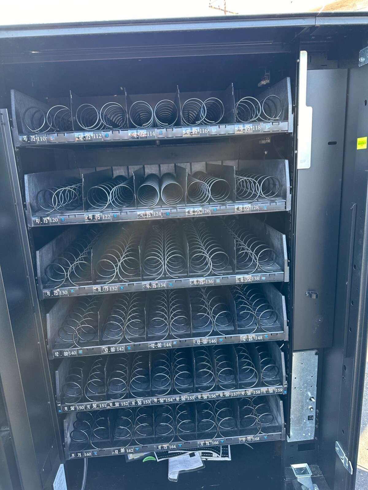 CRANE National 167 VE Revision Door Snack Vending Machine MDB 5-Wide
