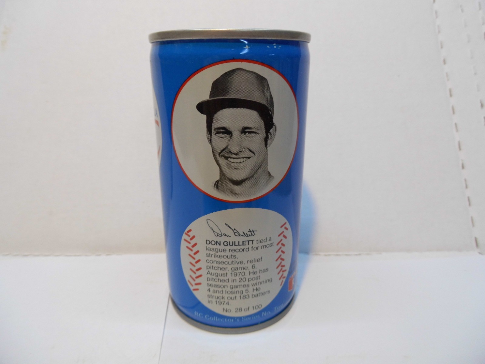 ROYAL CROWN RC COLA BASEBALL DON GULLETT SODA CAN~#28