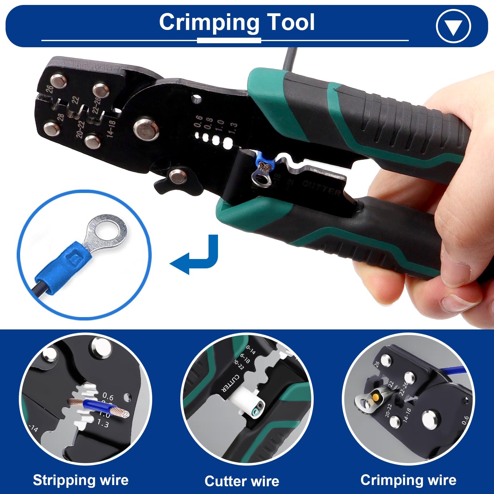 Tnisesm 1100pcs Wire Connectors - Insulated Electrical 1100pcs+crimping Tool