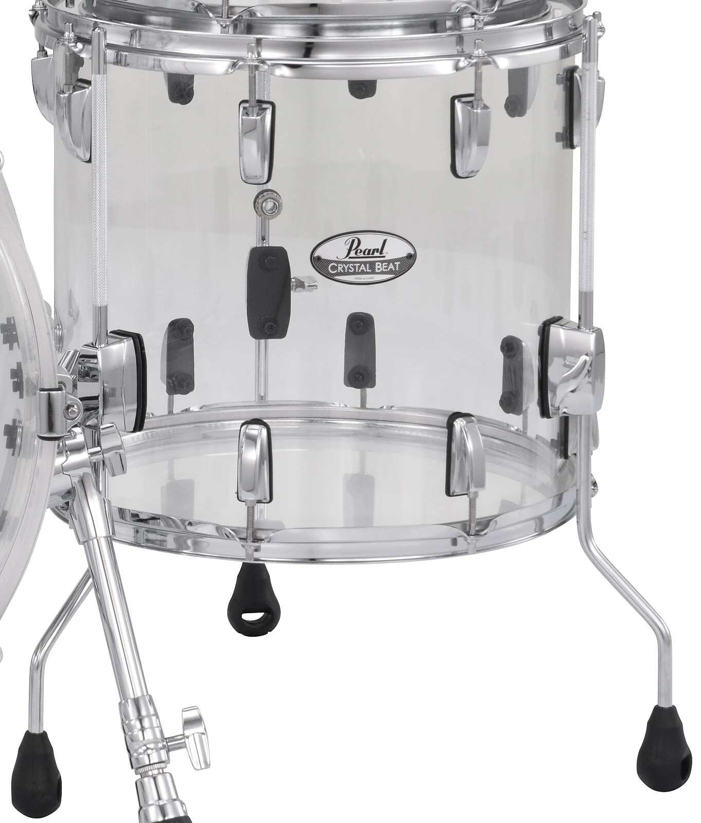 Pearl Crystal Beat Ultra Clear 18x16" Floor Tom Acrylic Drum w/Legs NEW | Dealer
