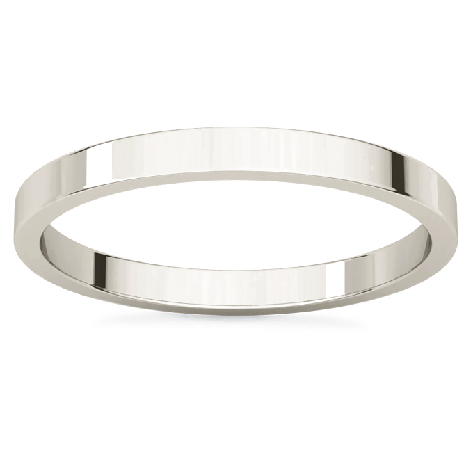 .925 Silver Flat Band Anniversary Wedding Solid 2mm Tarnish Resistant All Sizes