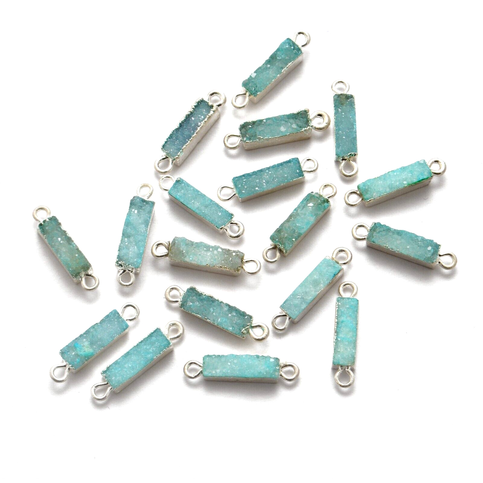 Druzy Quartz Connector Jewelry DIY Craft, Sold As Pack 4 Pcs
