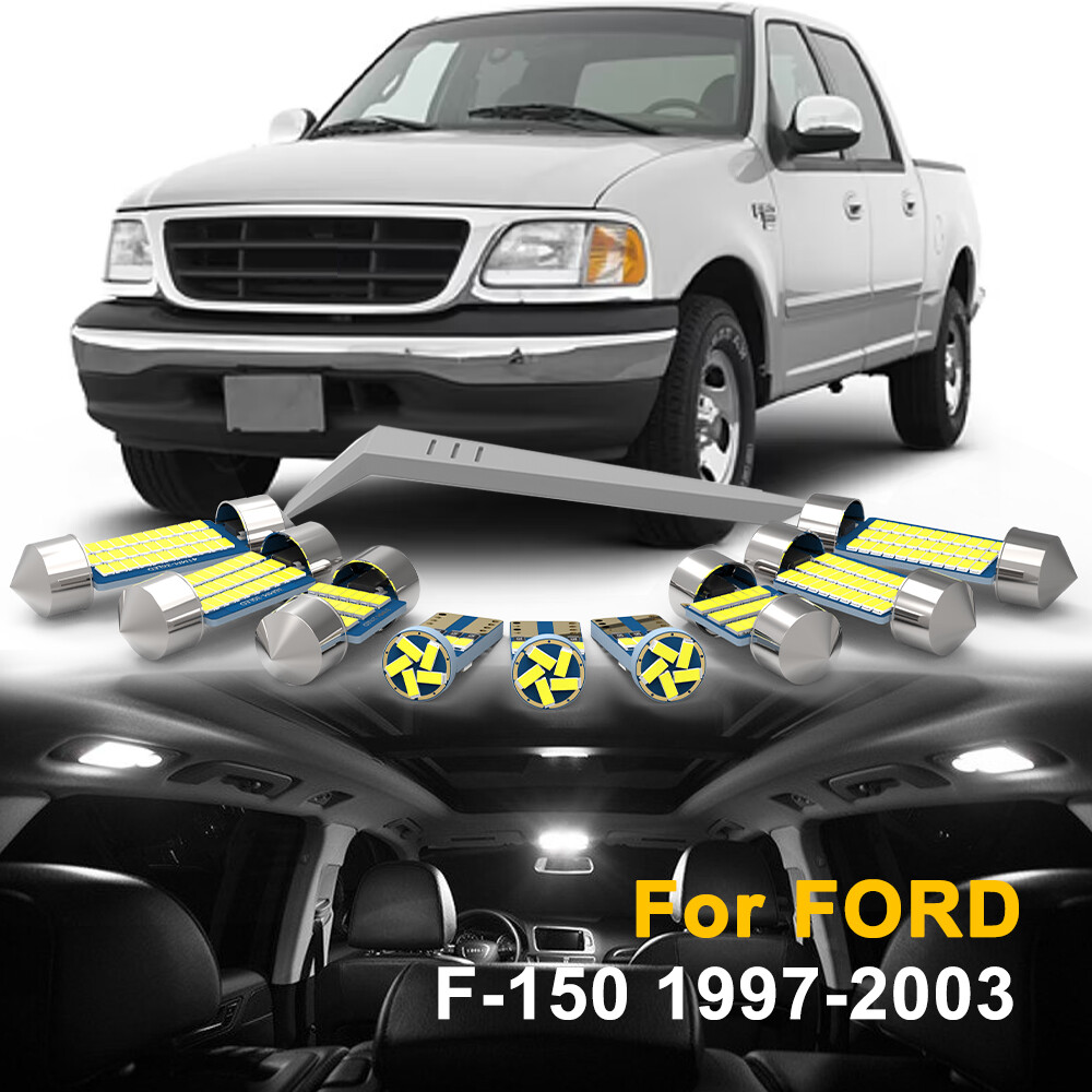 14X White LED Interior Dome Map Lights Package Kit For FORD F-150 1997-2003